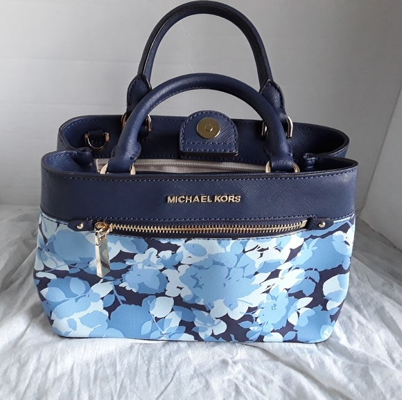 Michael Kors Handbags - Michael Kors Floral Hailee Leather Satchel